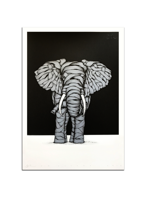 Ribboned Elephant Grey Edition