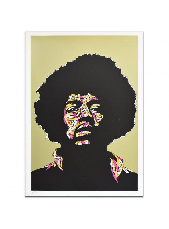Jimi Hendrix Yellow Purple
